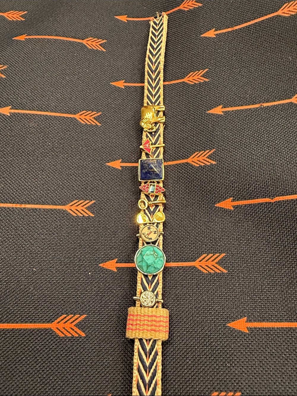 KEEP Collective Gold Bracelet with Turquoise and Navy Accents